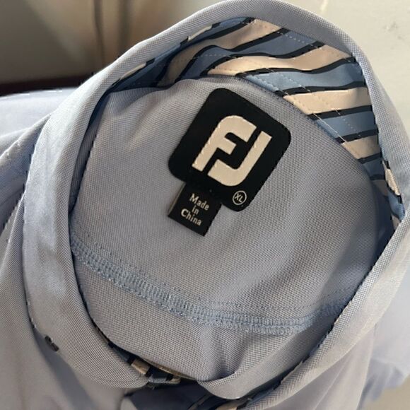 FootJoy Mens XL Light Blue Short Sleeve Polo - Picture 5 of 7